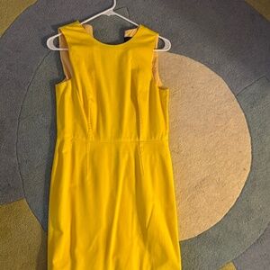 J Crew Yellow Cotton Stretch Sheath